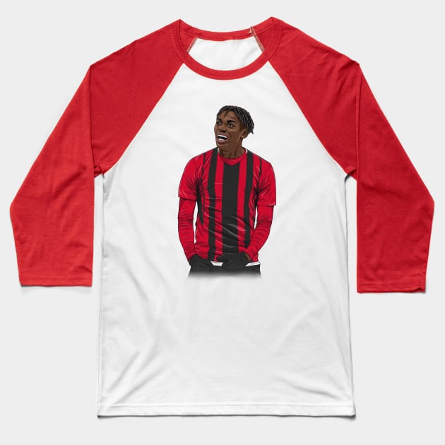 Rafael Leão Baseball T-Shirt by Ades_194